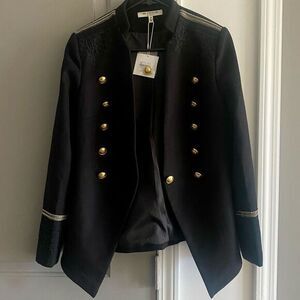 Embellished Double Breasted Military Blazer